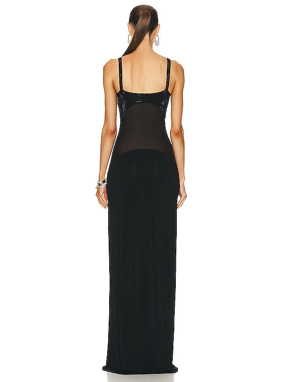 Mesh Maxi Sleeveless Dress