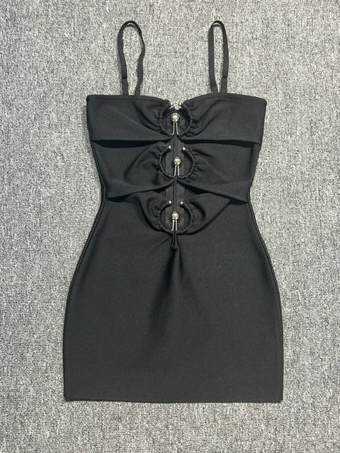 Pierced Orbit Cut-out Mini Dress