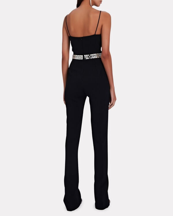 Crystal Embroidered Cage Corset Jumpsuit