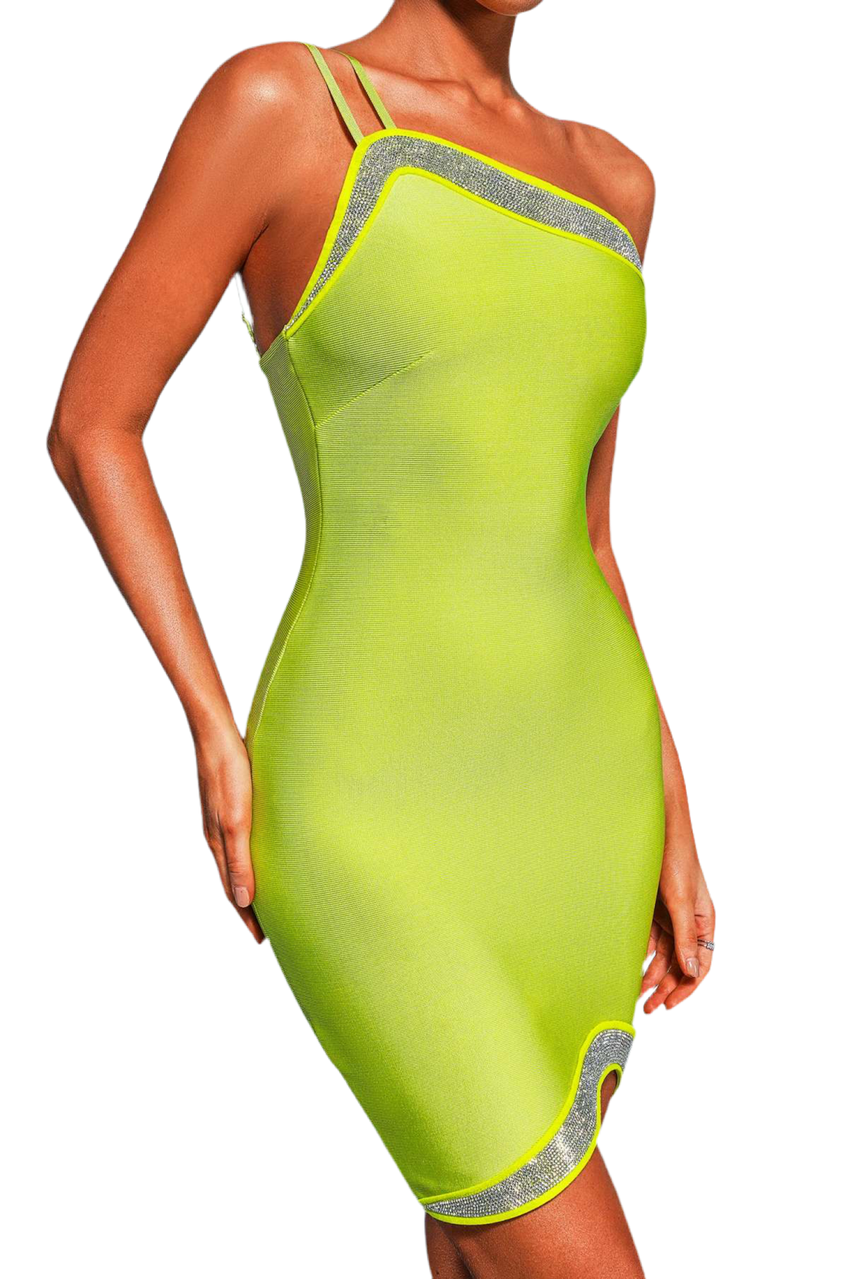 One Shoulder Mini Bandage Dress